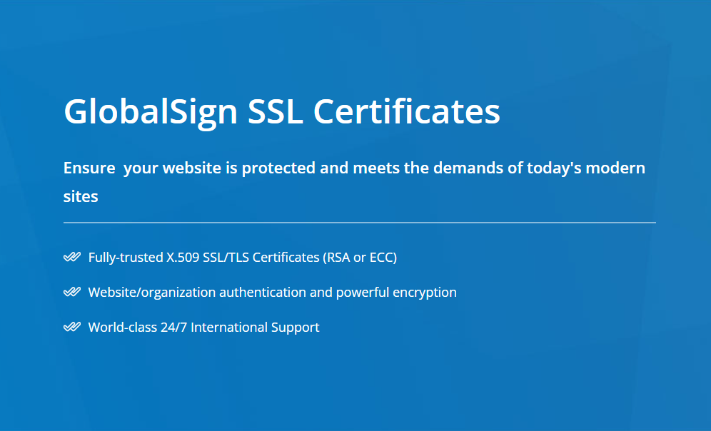 选择 GlobalSign SSL证书的参考理由