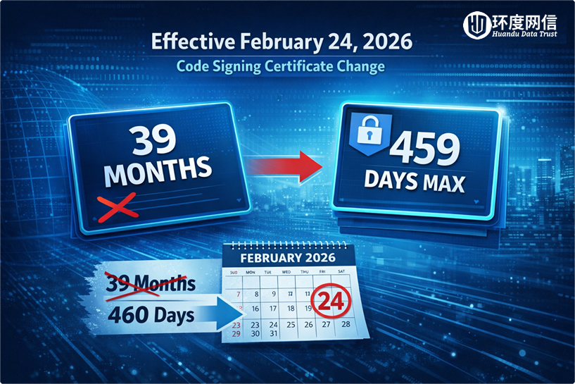 2026年2月24日开始，DigiCert将停止签发2年或者3年有效期的代码签名证书