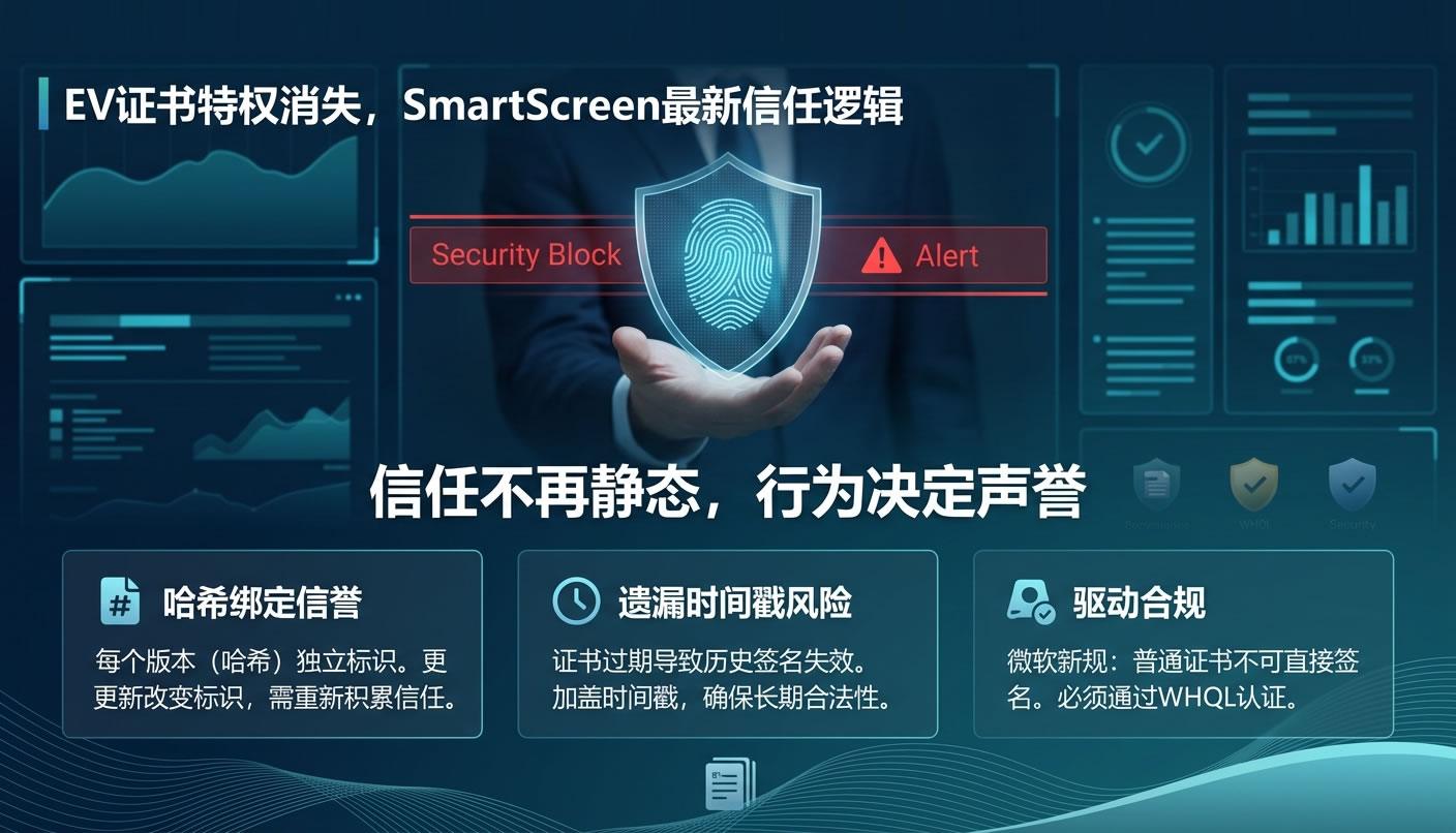 EV代码签名证书特权消失,Smartscreen最新信任逻辑 EV代码签名证书特权消失,Smartscreen最新信任逻辑