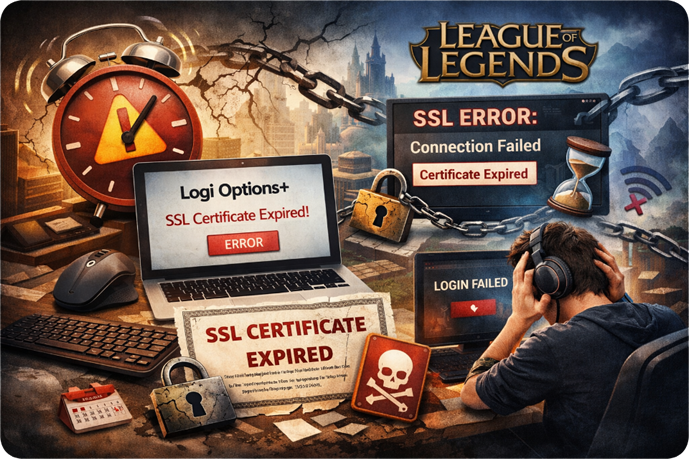 当“SSL证书闹钟”没响：从罗技与《英雄联盟》事故，看见数字世界最常见的低级风险