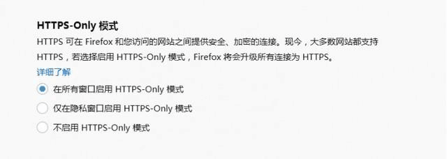 HTTPS-Only模式选项