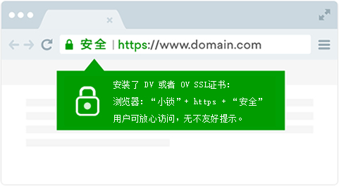 DV SSL 和 EV SSL效果