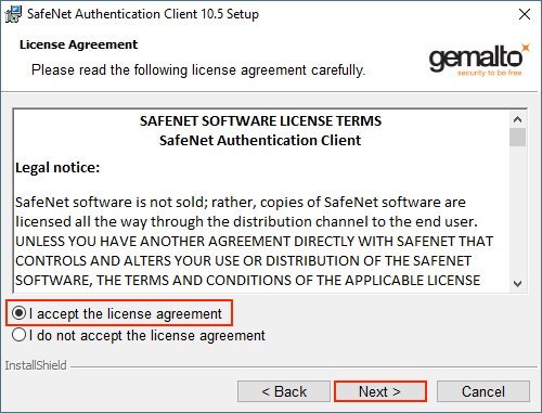 教程：安装 SafeNet 驱动程序和客户端软件 (Windows)